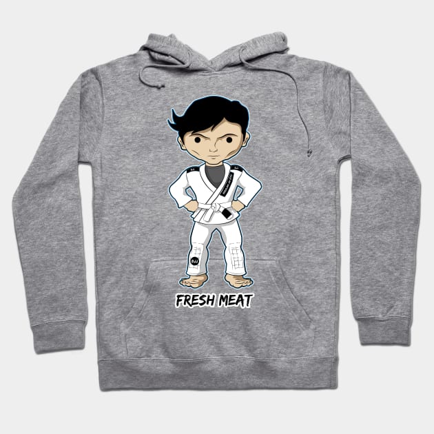 BJJ Characters White Belt Hoodie by GuardUp